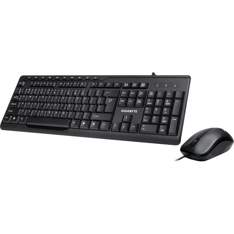 Kit Tastatura si Mouse Wired Gigabyte KM6300, USB, US Layout (Negru) - imagine 2