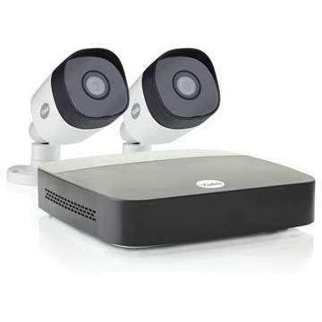 Kit CCTV Yale SV-4C-2ABFX-2 Smart Home Esential Detectarea miscarii Vizualizare imagini live Rezolutie Full HD 1080 Alb/Negru