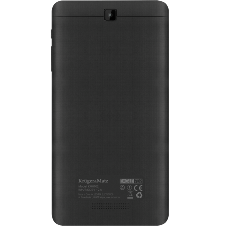 Tableta Kruger&Matz Eagle 702 IPS 7 inch ARM-Cortex 53 2GB RAM 16GB Flash Android 10 Wi-Fi Black