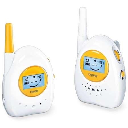 Monitor audio Beurer BY84 pentru bebelusi cu transmisie analoga Alb/Galben