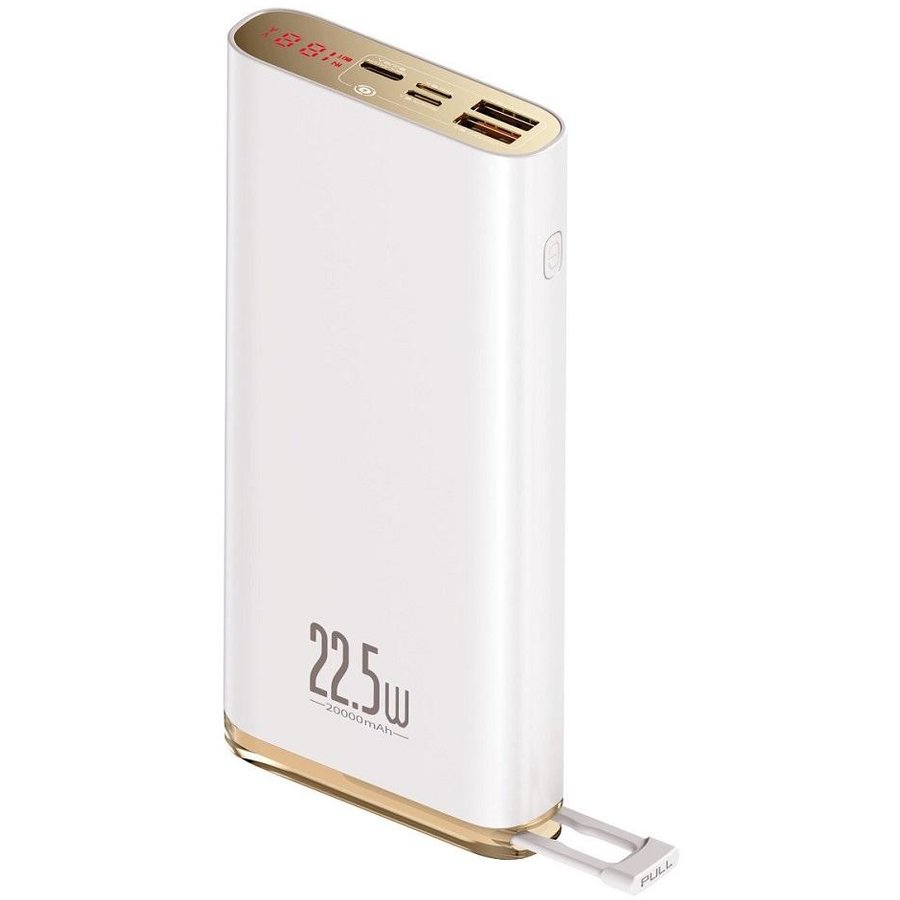 Baterie externa portabila Starlight 20000 mAh Putere 22.5W Power Delivery / Quick Charge 3.0 White