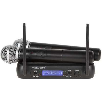 Set 2 Microfoane VHF Azusa Modulatie FM Negru