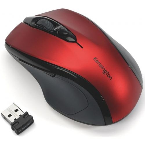 Mouse Optic Wireless Pro Fit Mid Size Black Red