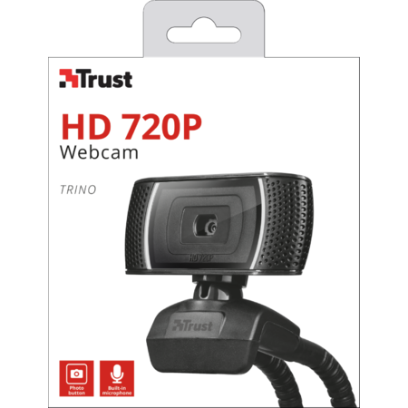 Camera Web Trust Trino 720p HD Microfon Incorporat Conectivitate USB Negru
