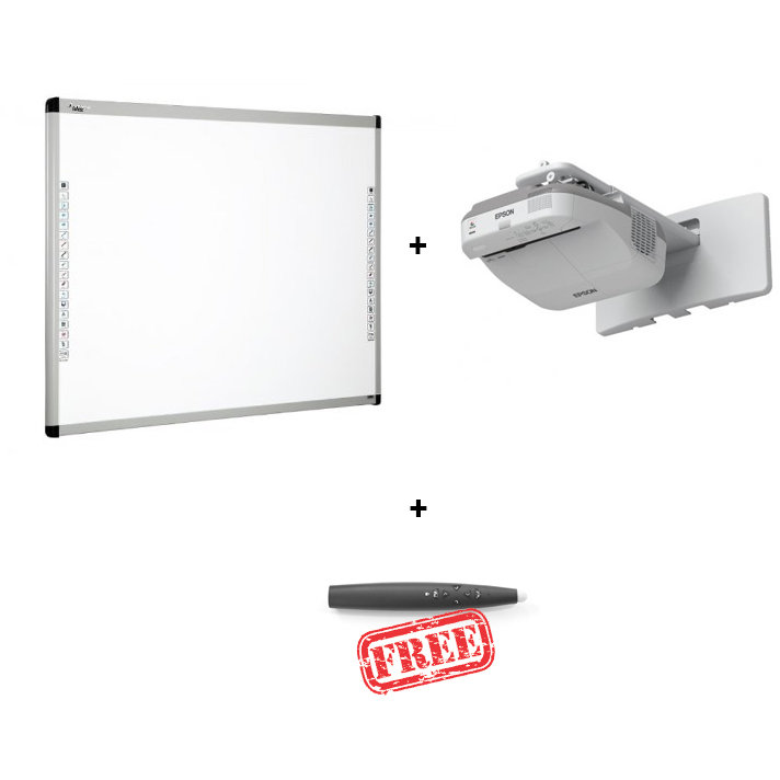 Pachet cu videoproiector EB-680 Tabla interactiva DONVIEW 90 inch si EVOBOARD IPEN