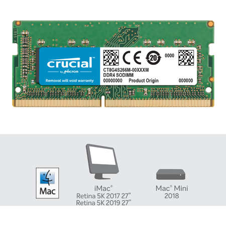 Memorie laptop Crucial 8GB DDR4 2666MHz CL19 1.2V pentru Mac
