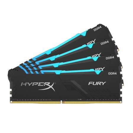 Memorie Kingston HyperX Fury RGB 128GB (4x32GB) DDR4 3466MHz CL17 Quad Channel Kit