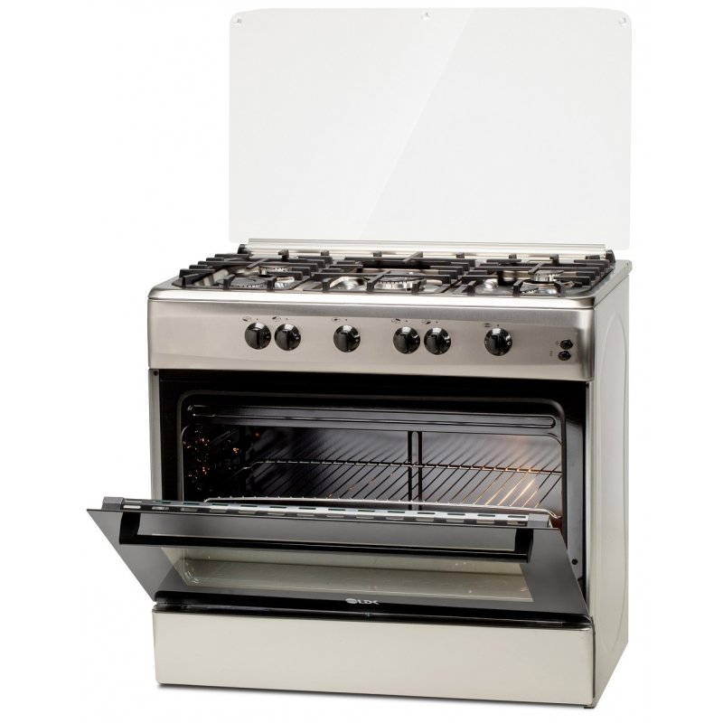 Aragaz 6090 GRAI IX RMV LPG Gaz 5 Arzatoare Aprindere Electrica Grill Rotisor 90cm Inox