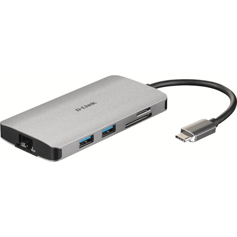 Hub USB DUB-M810 USB-C Silver