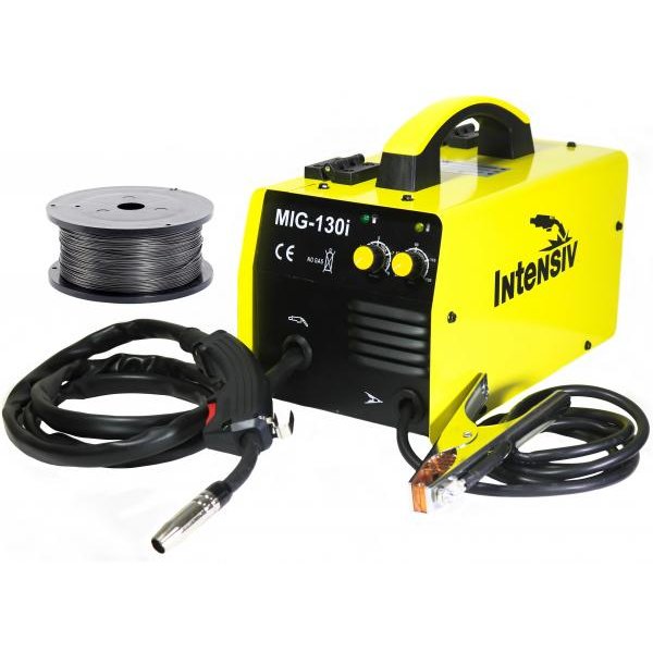 Aparat de sudura MIG 130i tip MIG-MAG + Rola de Sarma flux 1kg Galben/Negru