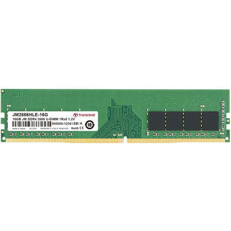 Memorie server Transcend JetRam 16GB (1x16GB) DDR4 2666MHz CL19 1.2V 1Rx8 2Gx8
