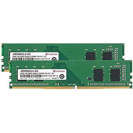 Memorie server Transcend JetRam 16GB (2x8GB) DDR4 2666MHz CL19 1.2V 1Rx16 1Gx16 Dual Channel Kit