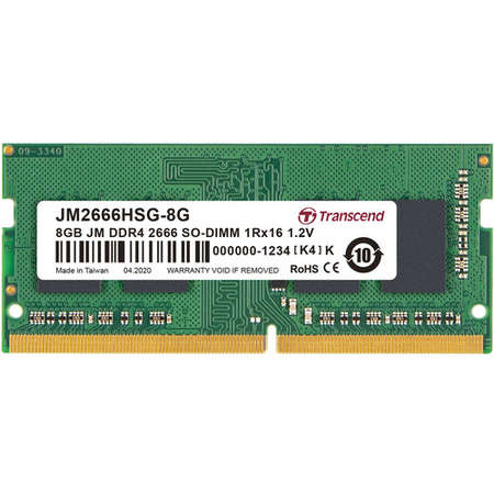 Memorie laptop Transcend JetRam 8GB (1x8GB) DDR4 2666MHz CL19 1.2V 1Rx16 1Gx16