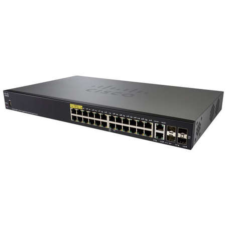Switch Cisco SG350-28MP 28-port Gigabit POE Managed Black