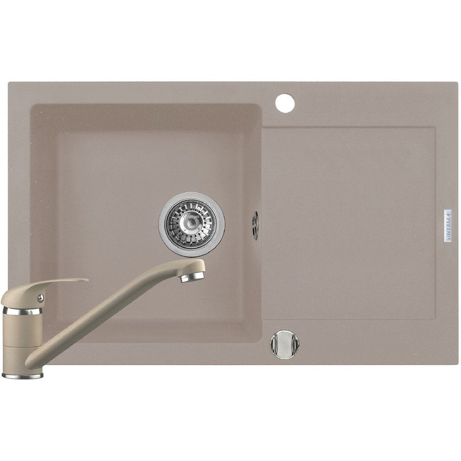 Set Chiuveta bucatarie MIDO 79x50 1B 1D + Baterie ASALIA Beige