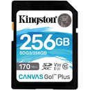 Card Kingston Canvas Go Plus SDXC 256GB Clasa 10 UHS-I U3 V30 170Mbs