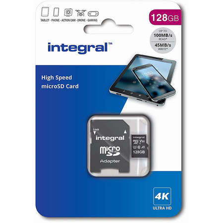 Card Integral microSDHC 128GB UHS-I U3 V30