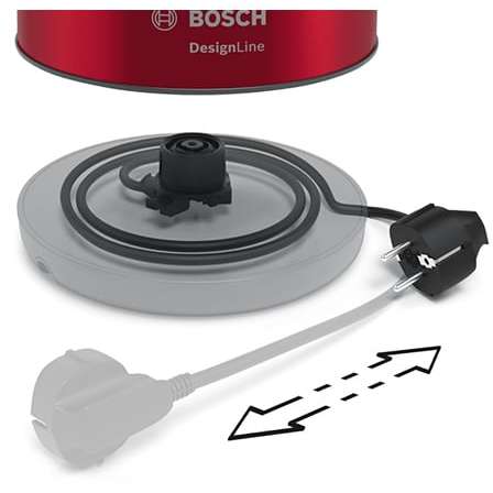 Fierbator Bosch TWK4P434 1.7 litri 2400W Rosu Negru