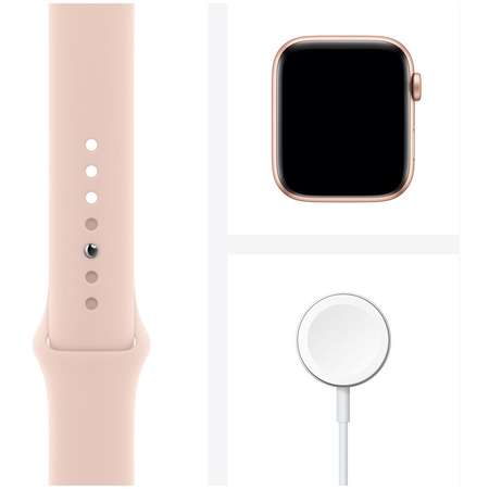 Smartwatch Apple Watch SE 44mm GPS Gold Aluminium Case Pink Sand Sport Band Regular