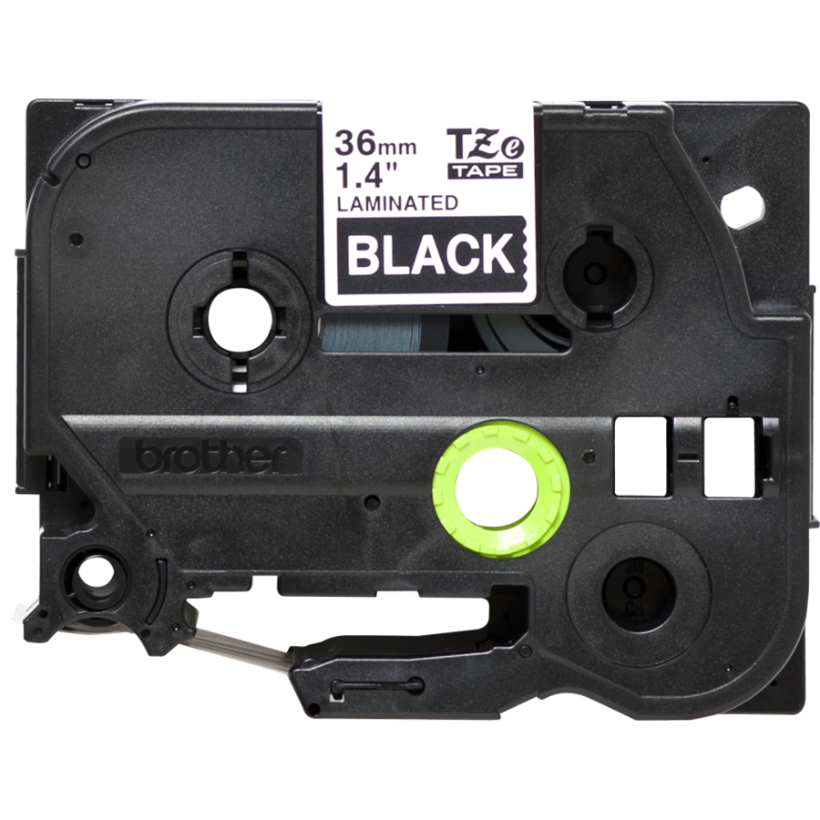 Banda de etichete TZE-365 36mm 8m pentru imprimante Brother P-touch TZ / TZe Alb pe Negru