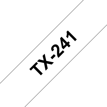 Banda laminata TX-241 18mm 15m pentru imprimante Brother P-touch Negru pe Alb