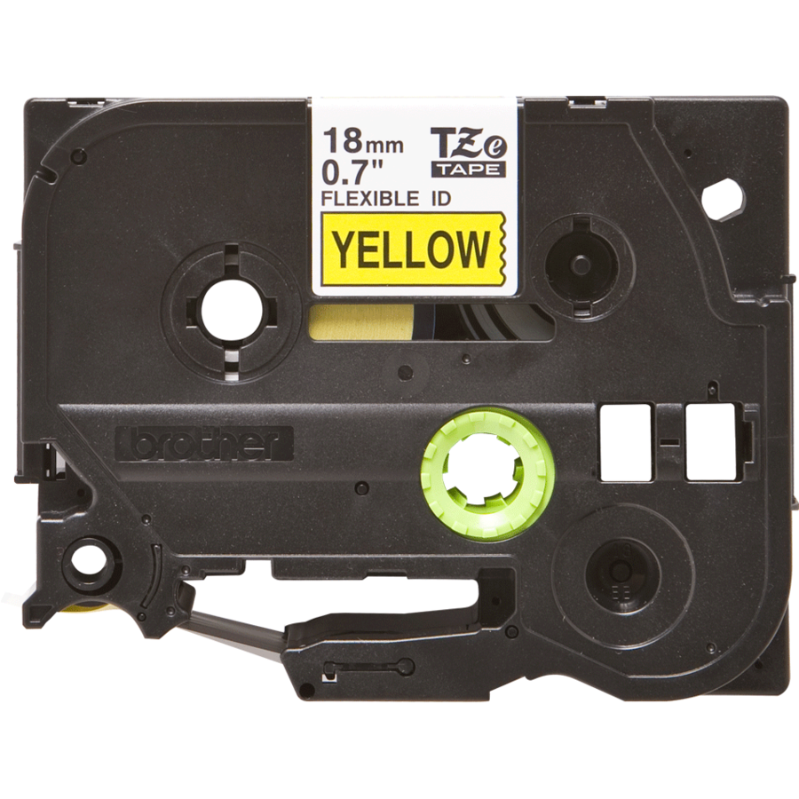 Banda Laminată TZe-FX641 Flexi Id 18mm 8m Pentru Imprimante Brother P-touch TZ / TZe Negru Pe Galben
