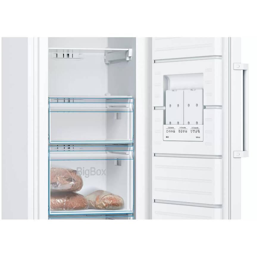 Congelator independent Bosch 176 x 60 cm NoFrost Control electronic al temperaturii Clasa E Alb — imaginea 3
