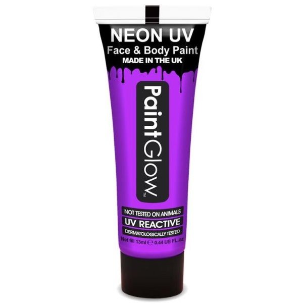 Vopsea UV neon pentru corp si fata fluorescenta Violet 13 ml