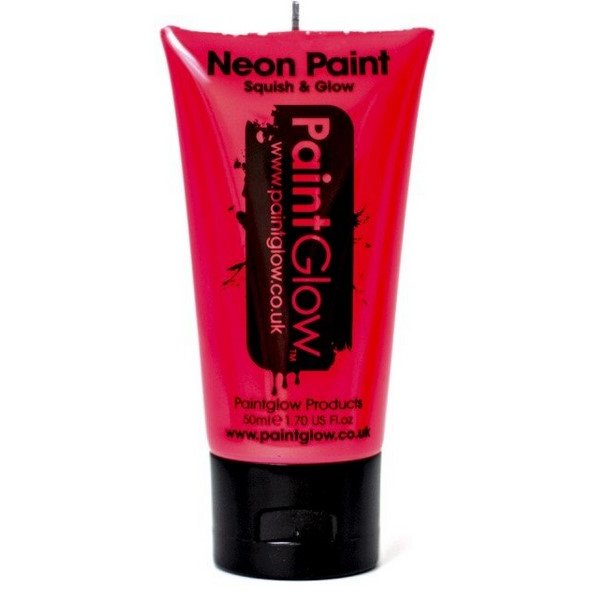 Vopsea Neon reactiva UV pentru bodypainting Rosu 50 ml