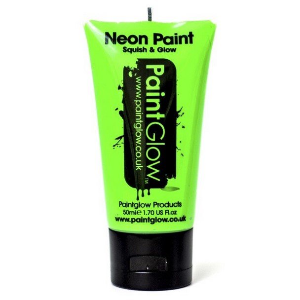 Vopsea Neon reactiva UV pentru bodypainting Verde 50 ml