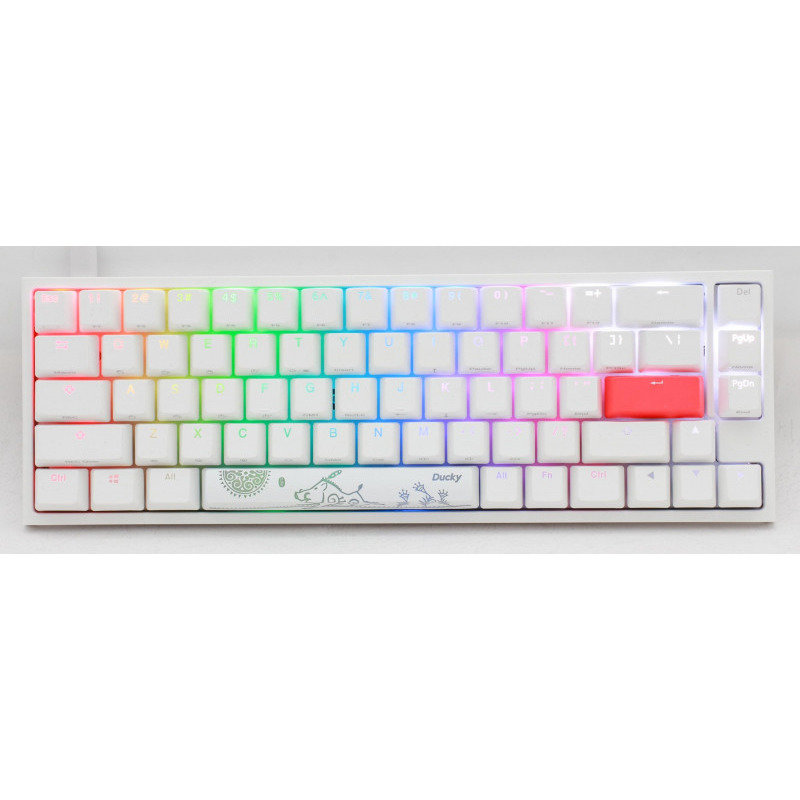 Tastatura gaming One 2 SF Pure White RGB Cherry MX Blue Mecanica White