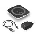 Incarcator Wireless Hama Prime Line TFC 15 Fast Charger plus QC-3.0 Charger Negru