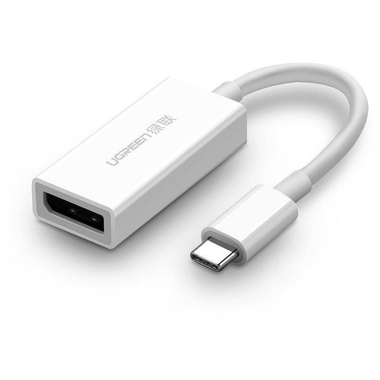 Adaptor video MM130 USB-C tata - DisplayPort mama 4K 60Hz 8cm Alb