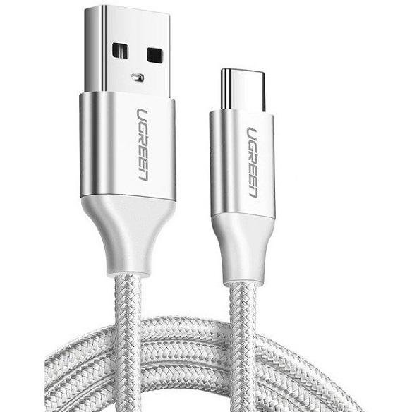 Cablu pentru incarcare si transfer de date US288 USB/USB Type-C Quick Charge 3A 5V 2m Alb