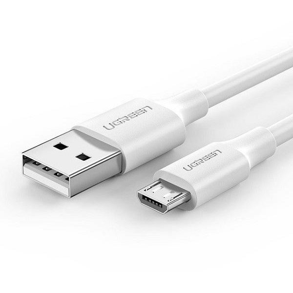 Cablu pentru incarcare si transfer de date US289 USB/Micro-USB Quick Charge 3.0 2.4A 1.5m Alb