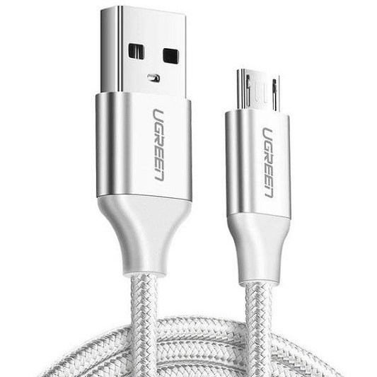 Cablu de date US290, USB/Micro-USB, Quick Charge 3.0, 2.4A, 2m, Alb