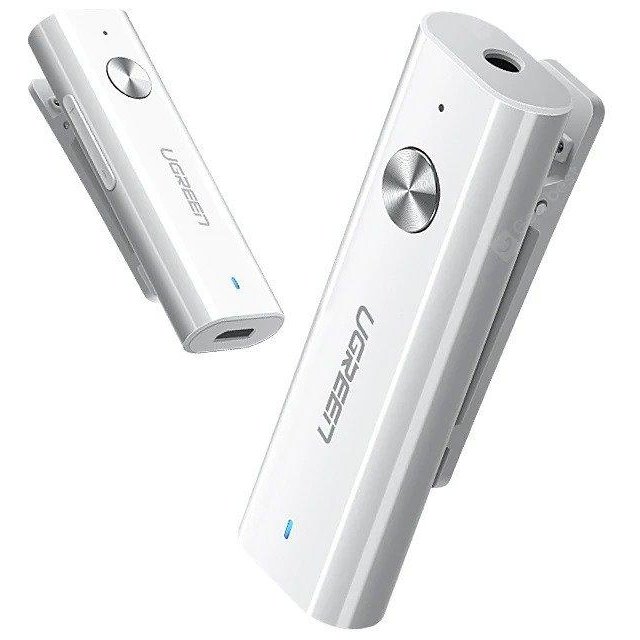 Receptor audio microfon incorporat AUX 110 mAh Bluetooth 5.0 aptX Alb