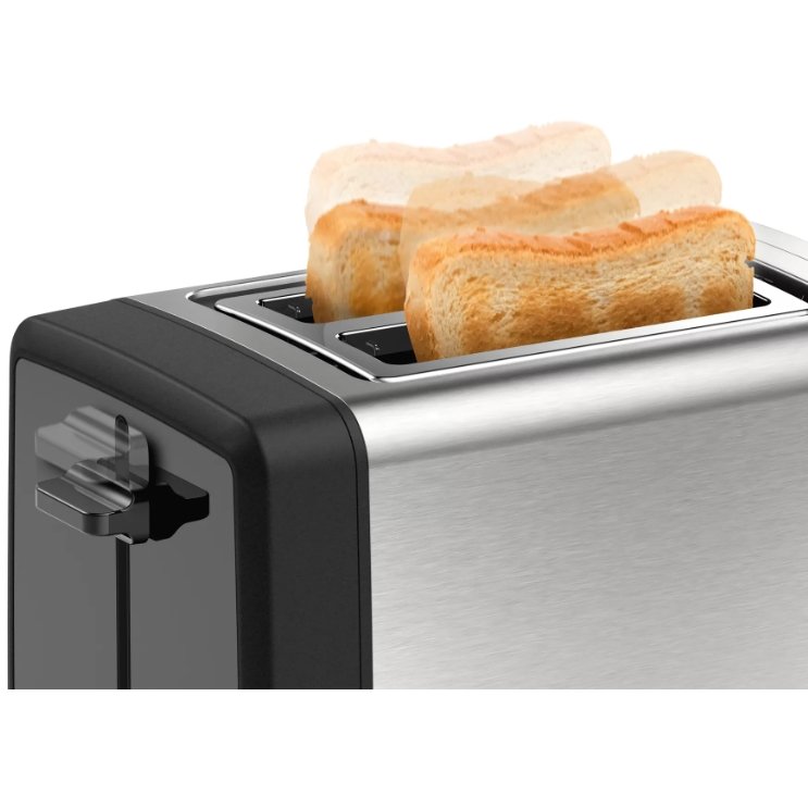 Prăjitor pâine compact Bosch TAT4P420 2 felii 970W Silver Black — imaginea 3