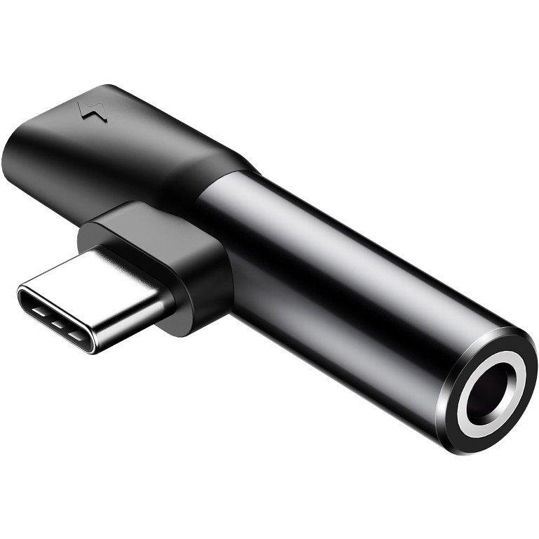 Cablu de date USB Type-C - USB Type-C / 3.5 mm L41, CATL41-01, Negru