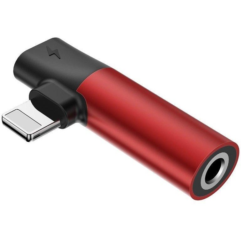 Adaptor L43 tata Lightning la mama Lightning si jack 3.5 mm 2A Rosu
