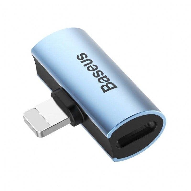 Adaptor L46 tata Lightning la 2x mama Lightning 2A Albastru/Negru