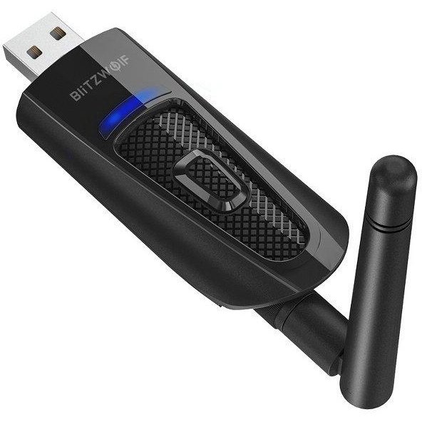 Transmitator audio BW-BR1 Pro USB AUX Bluetooth 5.0 Negru