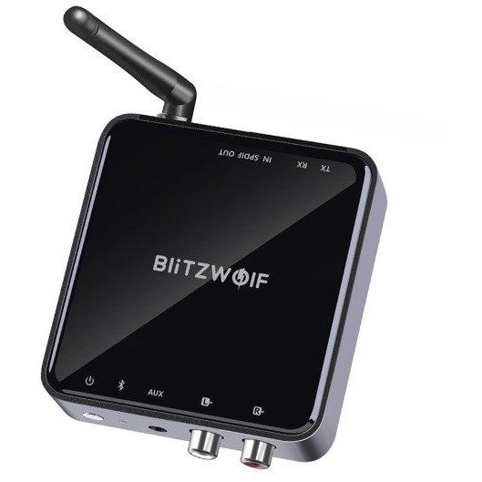 Transmitator si receptor audio BW-BR4 AUX 2x RCA 600 mAh Bluetooth 5.0 Negru