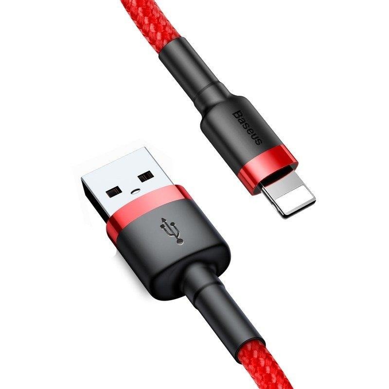 Cablu de date Cafule USB/Lightning 1m Rosu