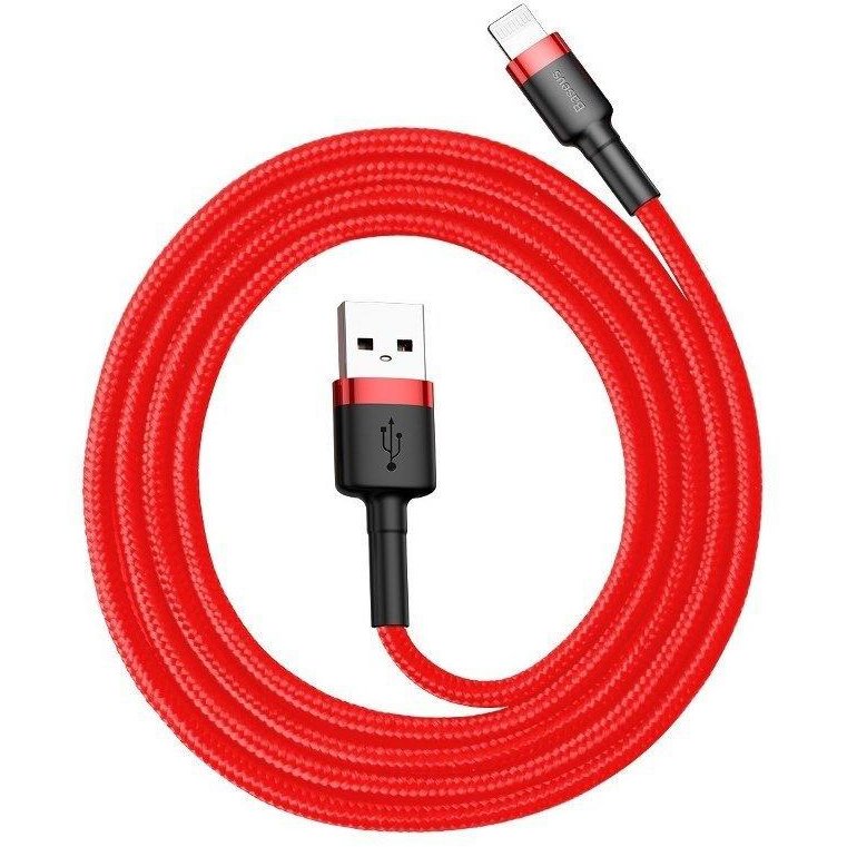 Cablu de date Cafule USB/Lightning 2m Rosu