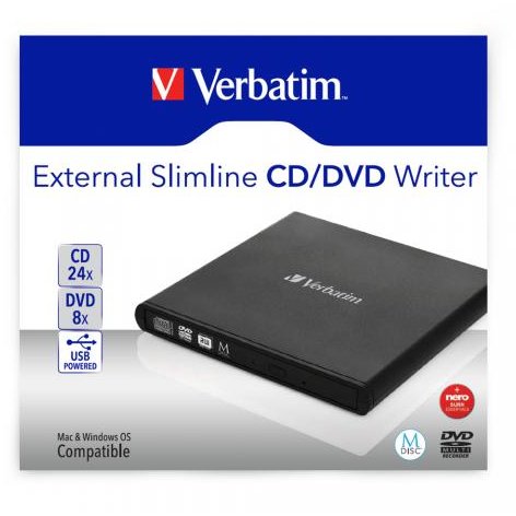 DVD ReWrite Verbatim Extern USB 2.0 Negru — imaginea 2