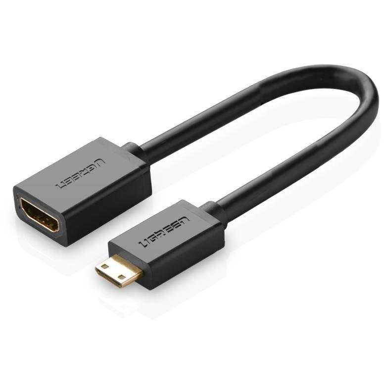 Cablu de date 20137 Mini HDMI tata - HDMI mama, 4K, 60Hz, 10Gbps, 24cm, Negru