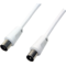 Patchcord Coaxial Logilink RG59 Coaxial Male - Coaxial Female 1.5m White