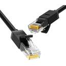 NW102 Ethernet Cat. 6, mufat 2xRJ45, UTP, Rounded, lungime 2m, Negru