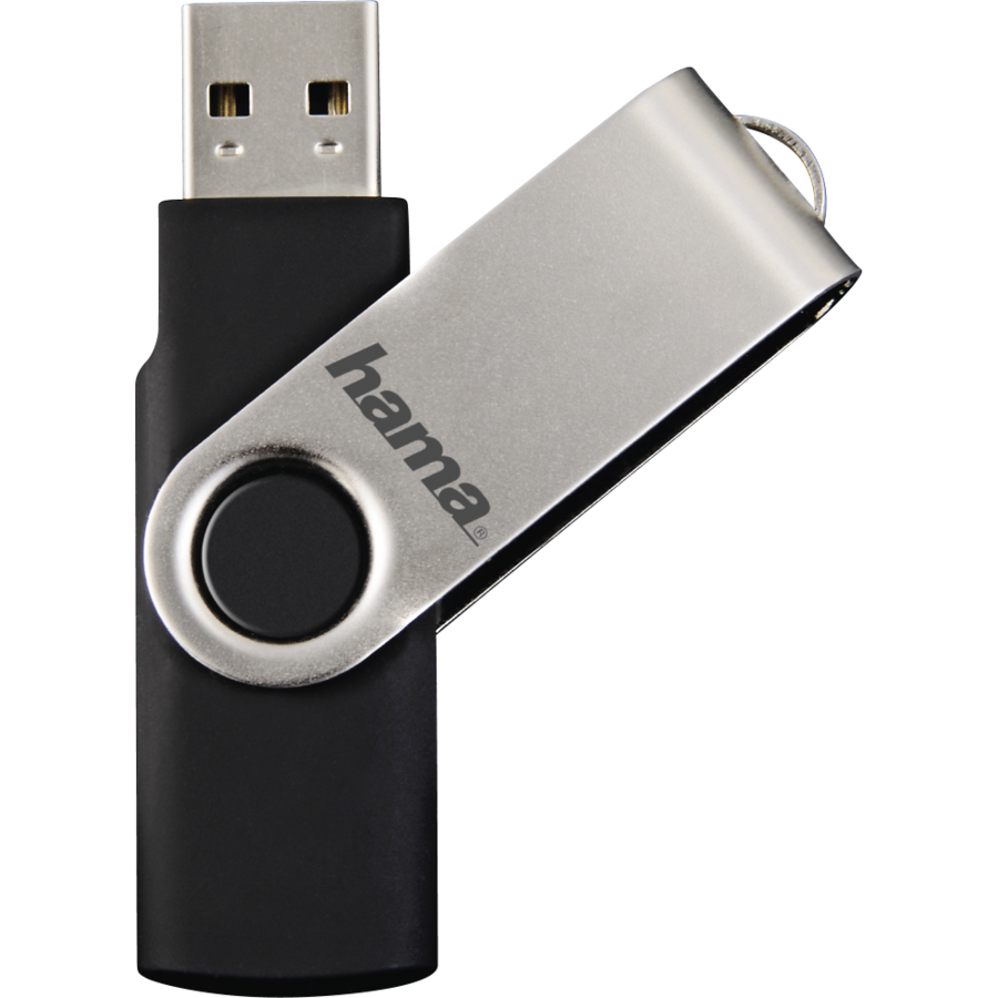 Memorie USB 104302 Rotate USB 2.0 64GB Negru / Argintiu